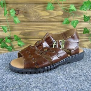 Goldfish Fisherman‎ Girl Y 35 Medium Sandal Brown Leather Buckle